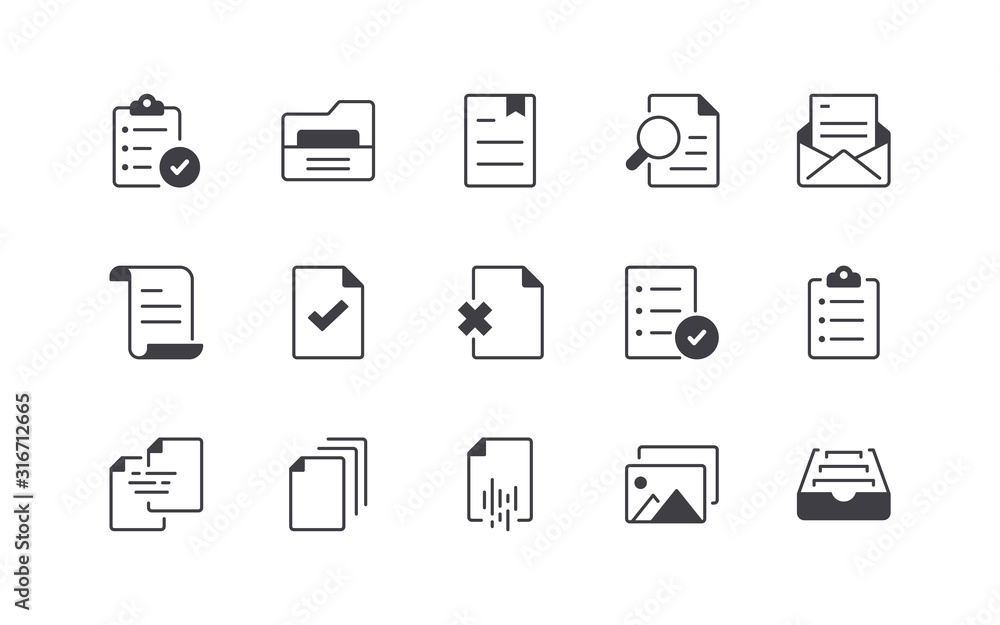 Document Icons Set Document Icons Set