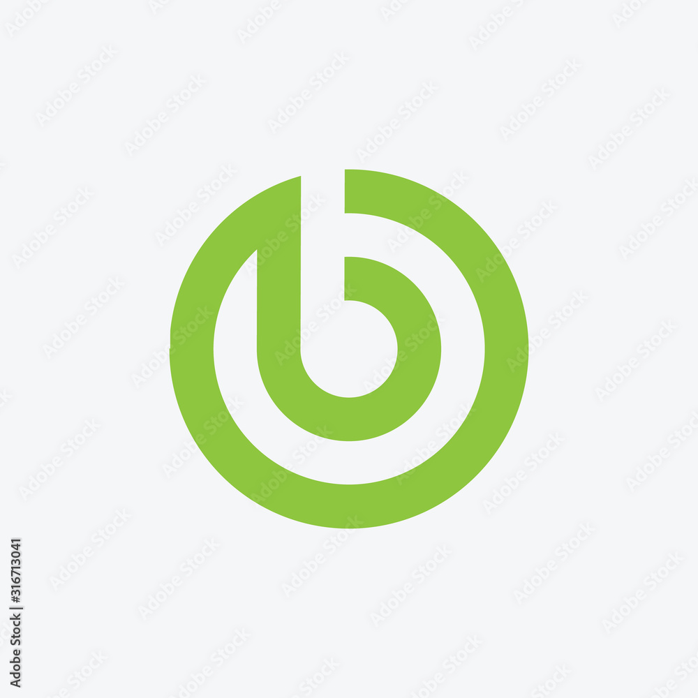 initial letter logo b inside circle shape. letter ob, b o, b inside o rounded. The logo can be used for business consulting and financial companies. Technology digital concept. - vector initial letter logo b inside circle shape. letter ob, b o, b inside o rounded. The logo can be used for business consulting and financial companies. Technology digital concept. - vector