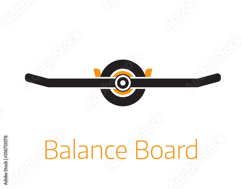 Self Balance Board Outline Icon or Logo