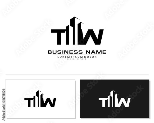 T W TW Initial building logo concept
