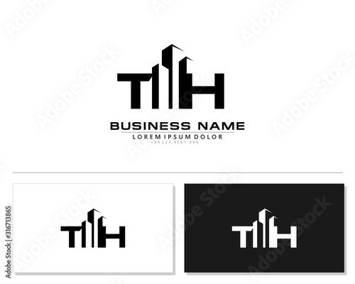 T H TH Initial building logo concept
