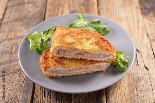 cordon bleu- chicken fillet with ham and cheese
