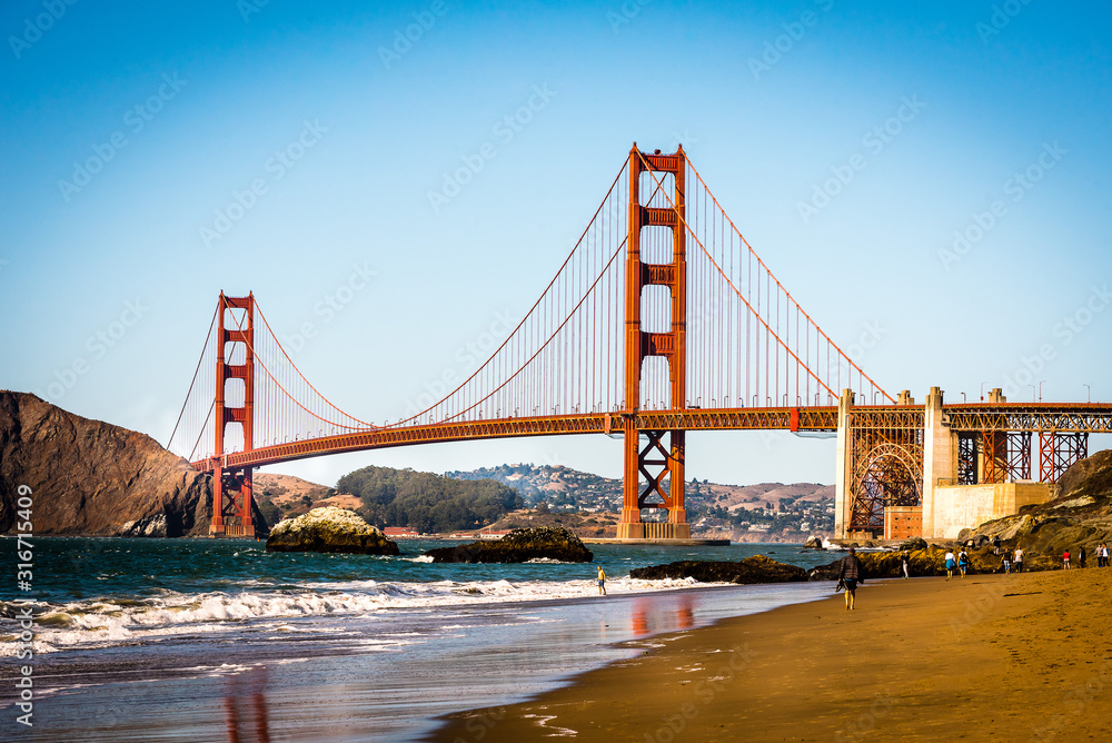 Golden Gate Bridge am Baker Beach San Francisco