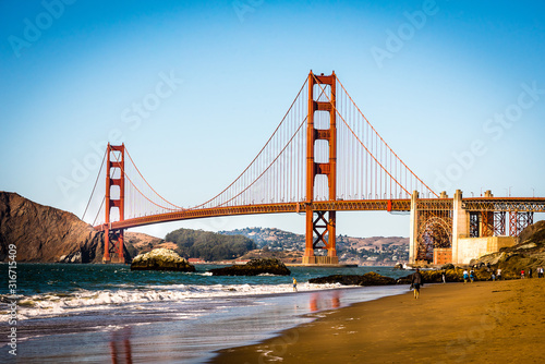 Golden Gate Bridge am Baker Beach San Francisco