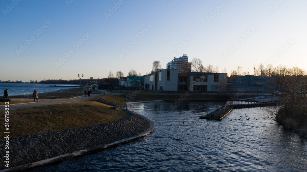 Fototapeta premium river in winter