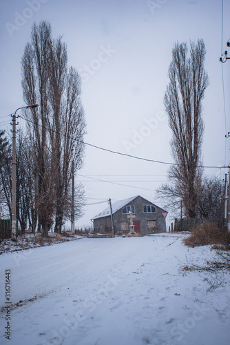 Countryside landscape in the winter
