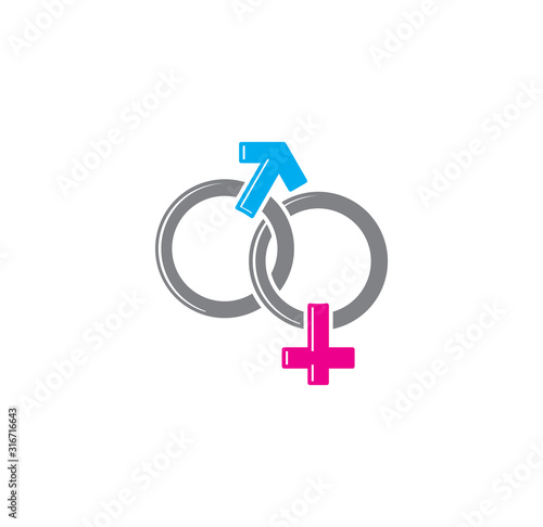 Gender related icon on background for graphic and web design. Creative illustration concept symbol for web or mobile app