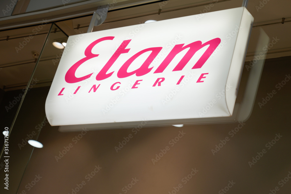 Etam lingerie logo sign shop store clothing underwear retailer for fashion  women Stock Photo | Adobe Stock