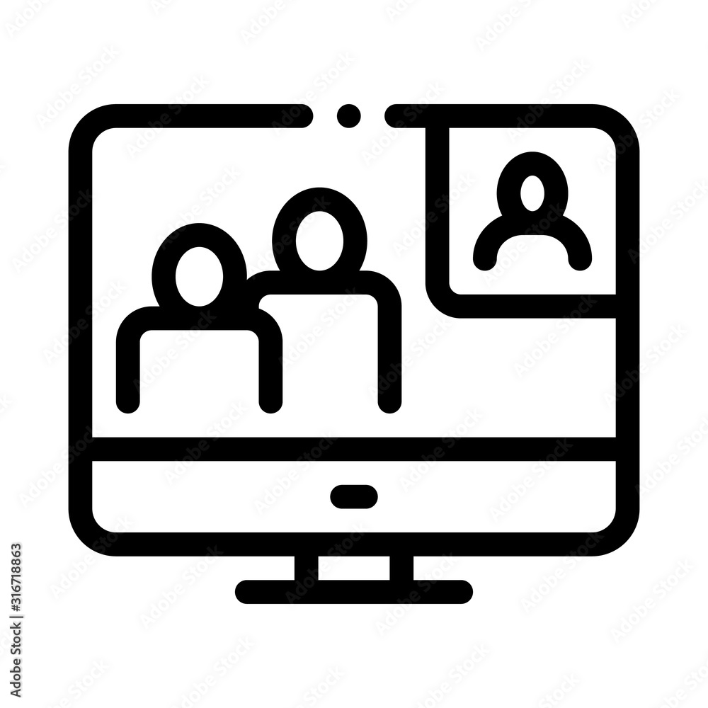 Online Connection Icon Vector. Outline Online Connection Sign. Isolated Contour Symbol Illustration Online Connection Icon Vector. Outline Online Connection Sign. Isolated Contour Symbol Illustration