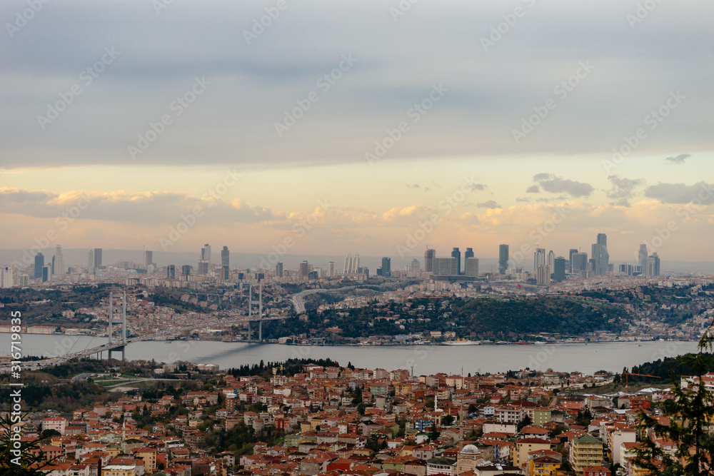 Aerial view of Istanbul city