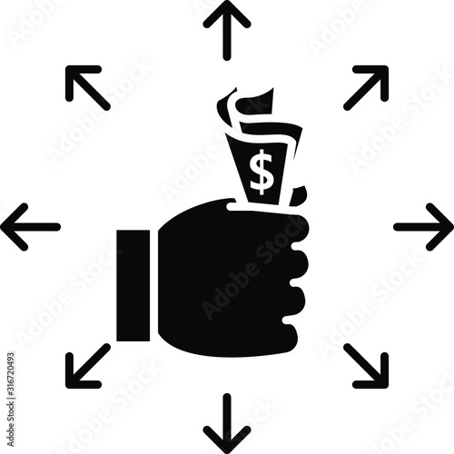 Affordability icon, vector illustration