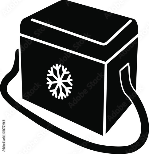 Portable fridge icon