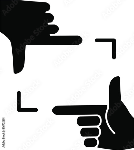 Framing hands icon