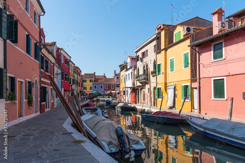 Amazing view of colorful houses in Burano, Venice, Italy. © Ekaterina Loginova