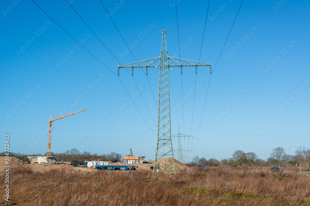 Vollsperrung der B404 für den Brückenneunbau der künftigen A21 bei Nettelsee am 26. Jan. 2020 Vollsperrung der B404 für den Brückenneunbau der künftigen A21 bei Nettelsee am 26. Jan. 2020