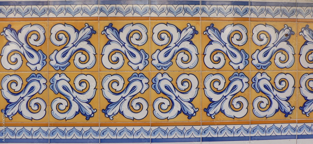 Spanish ceramic tile pattern.