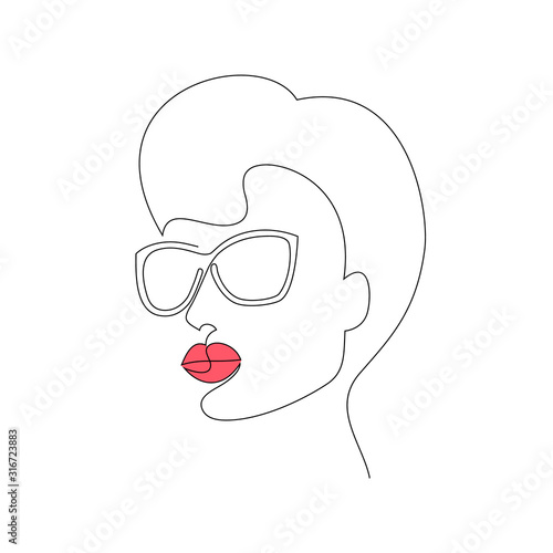 minimal woman face