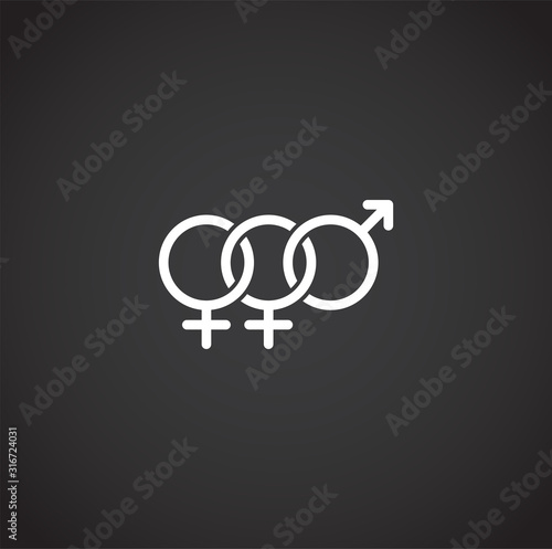 Gender related icon on background for graphic and web design. Creative illustration concept symbol for web or mobile app