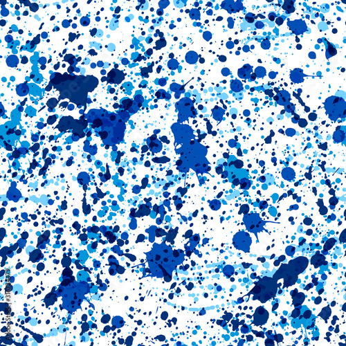 Paint spatters seamless pattern. Multicolor paint spray texture