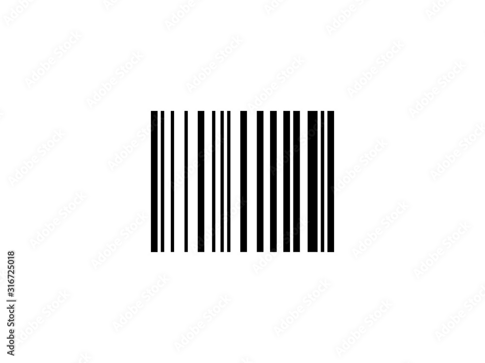 Barcode, code icon. Vector illustration, flat design. Barcode, code icon. Vector illustration, flat design.
