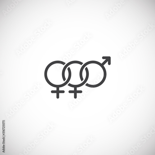 Gender related icon on background for graphic and web design. Creative illustration concept symbol for web or mobile app