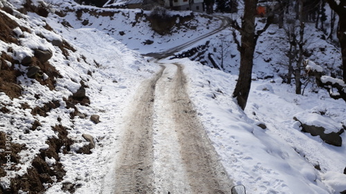  Snowy road in upper Neelum AJK