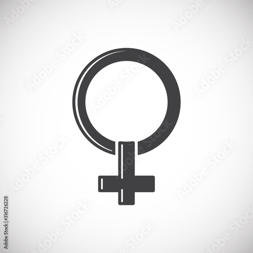 Gender related icon on background for graphic and web design. Creative illustration concept symbol for web or mobile app