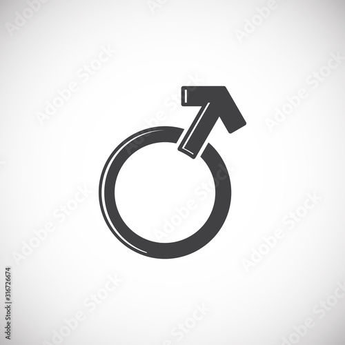 Gender related icon on background for graphic and web design. Creative illustration concept symbol for web or mobile app