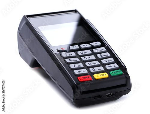 Pos terminal device for reading banking cards photo