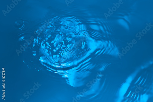 Blue water surface Top view - Image