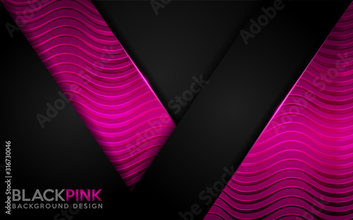 black and pink background combine with shinny textured effect.