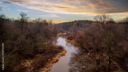 The Swider River in Otwock  Poland