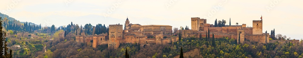 Panorama der Alhambra in Granada, Spanien