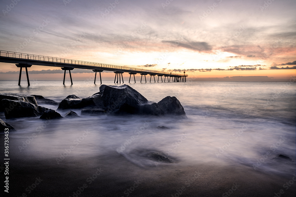 Obraz premium Pont Del Petroli, Badalona, España