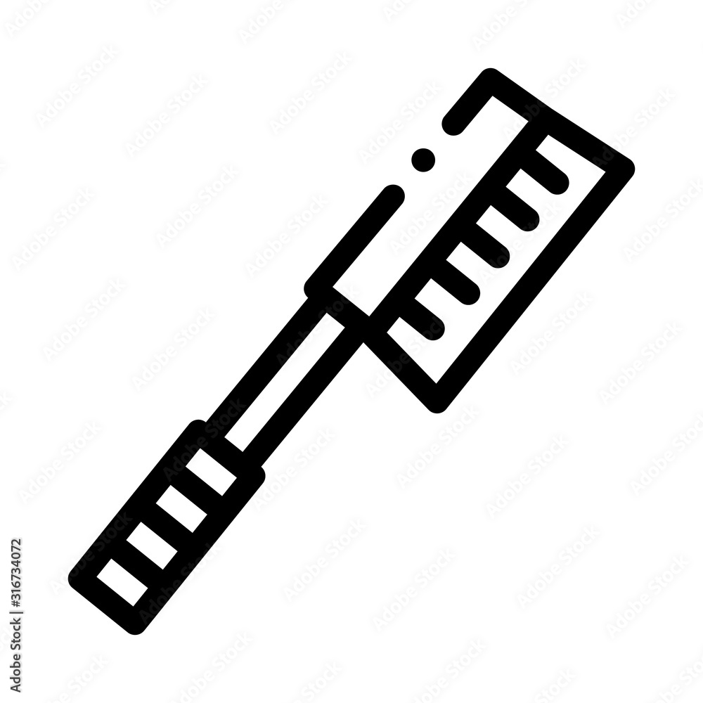 Shoe Clean Brush Icon Vector. Outline Shoe Clean Brush Sign. Isolated Contour Symbol Illustration Shoe Clean Brush Icon Vector. Outline Shoe Clean Brush Sign. Isolated Contour Symbol Illustration