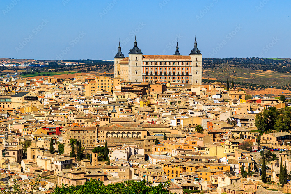 Stadtansicht con Toledo bei Madrid, Panorama Stadtansicht con Toledo bei Madrid, Panorama