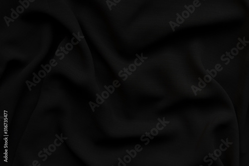 Dark fabric with large folds texture