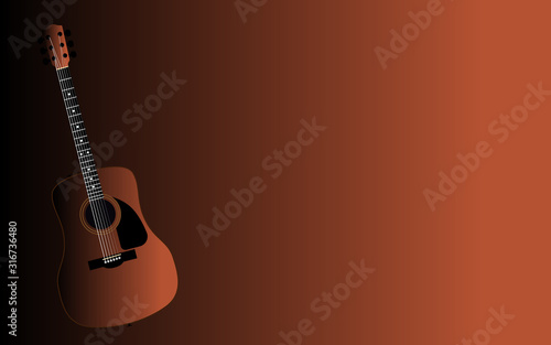 Acoustic Guitar Faded Background