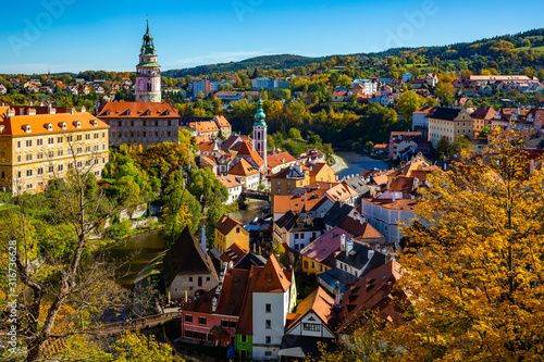 Cesky Krumlov cityscape with Castle, Czech Republic
