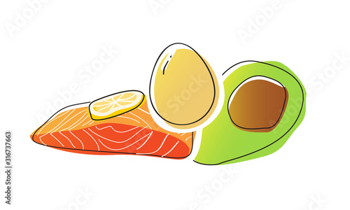 Omega3 healthy food.