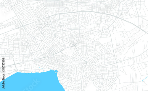 Antalya, Turkey bright vector map
