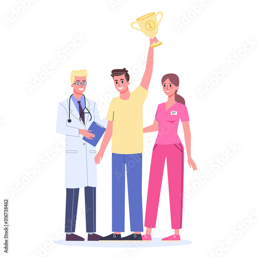 Cancer diagnostics, treatment and rehabilitation. Hospital medical therapy