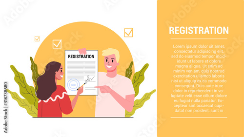 Start up steps idea. New business registration web banner.