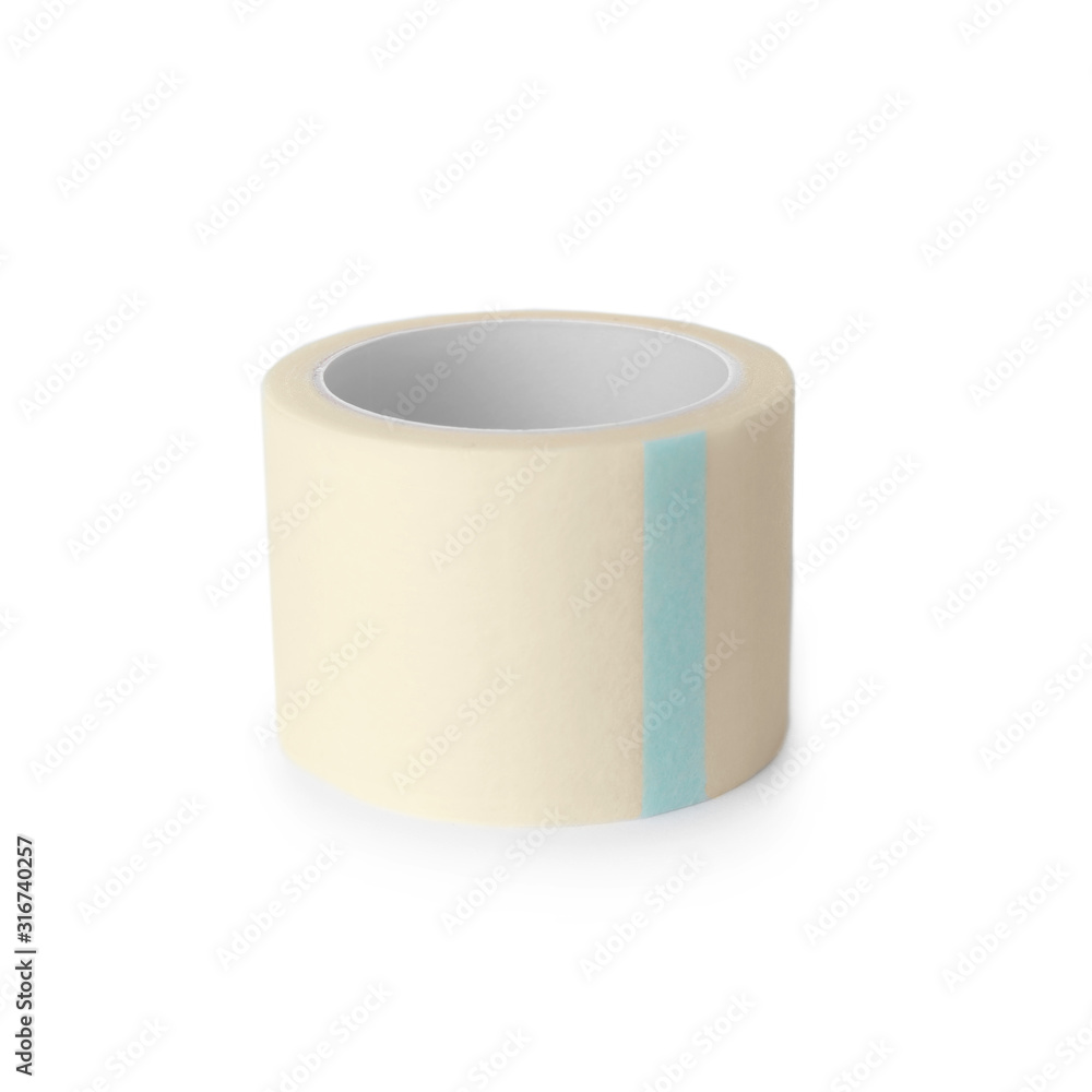 Medical sticking plaster roll isolated on white Medical sticking plaster roll isolated on white
