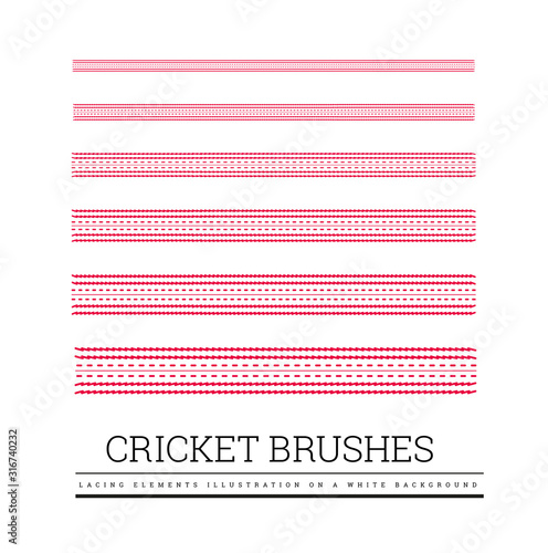 Cricket ball lacing texture.