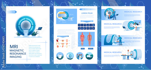 Magnetic resonance imaging advert brochure. Medical research