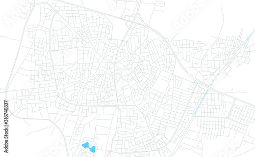 Inegol, Turkey bright vector map