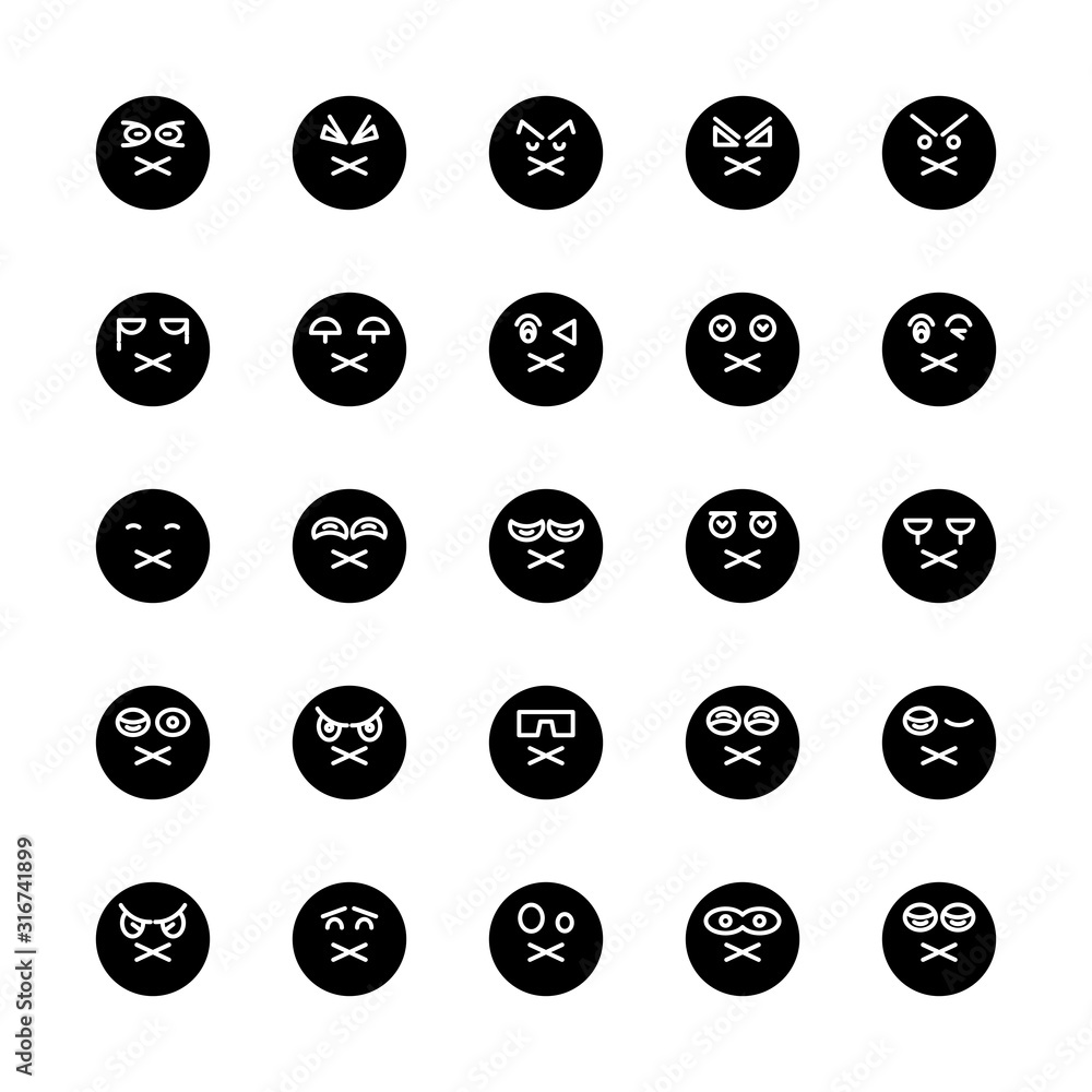 emoticon, emoji circle face set emoticon, emoji circle face set