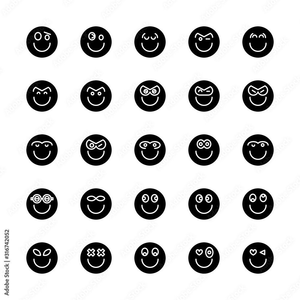 emoticon, emoji circle face set emoticon, emoji circle face set
