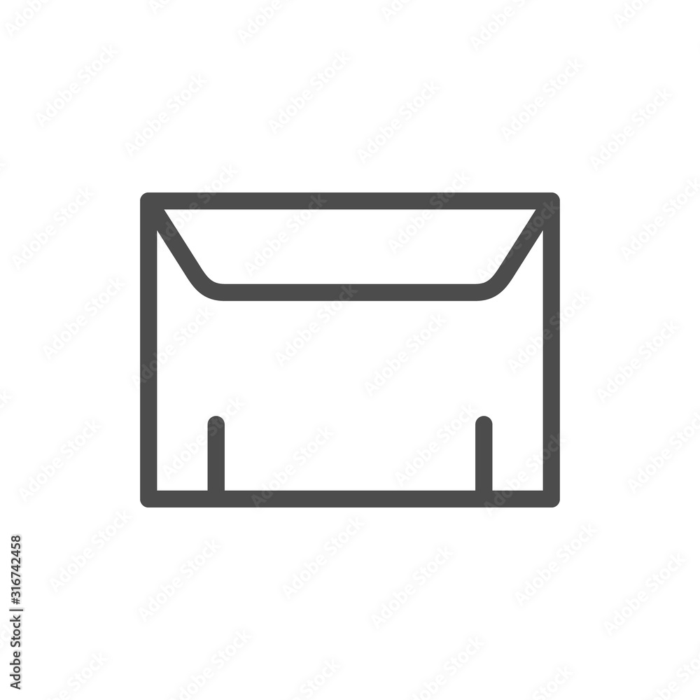 Envelope line outline icon and mail symbol Envelope line outline icon and mail symbol